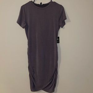 Women’s Express Grey Casual Bodycon Crew Neck Short Sleeve Dress / NWT / Size M